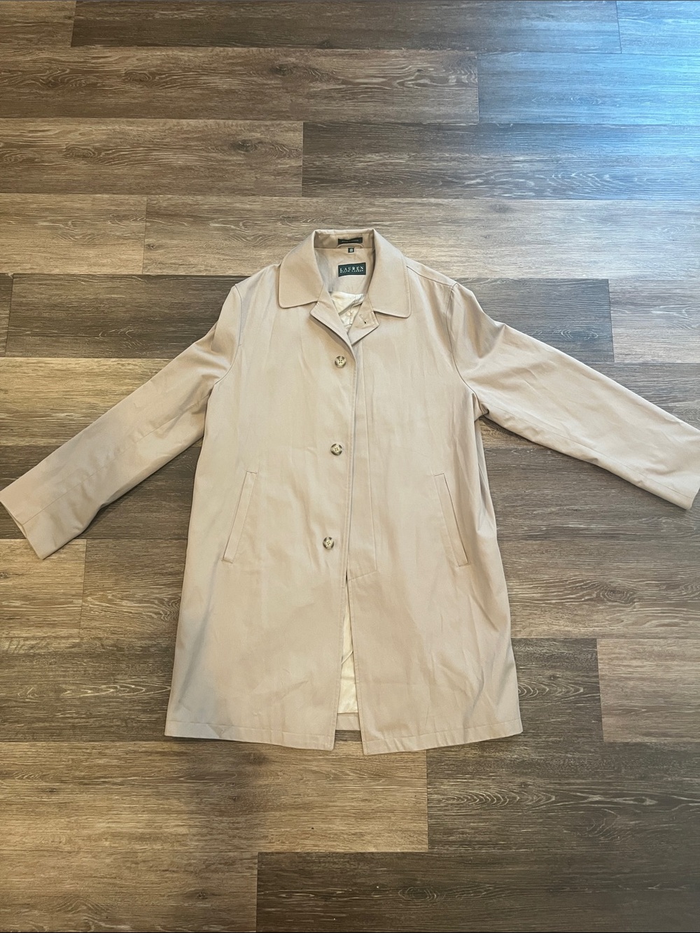 Lauren Ralph Lauren Light Beige Single-Breasted Trench Coat